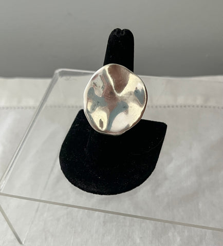 Large Sterling Silver Ring Size 8