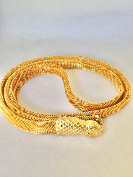 Gold Tone Snake Belt/Necklace