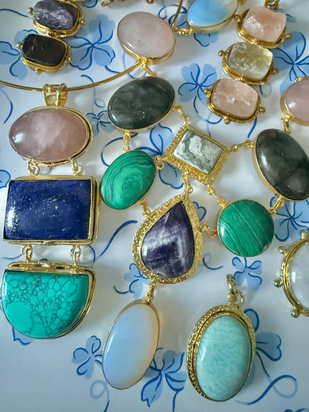 Gemstone Totem Necklace on Wire