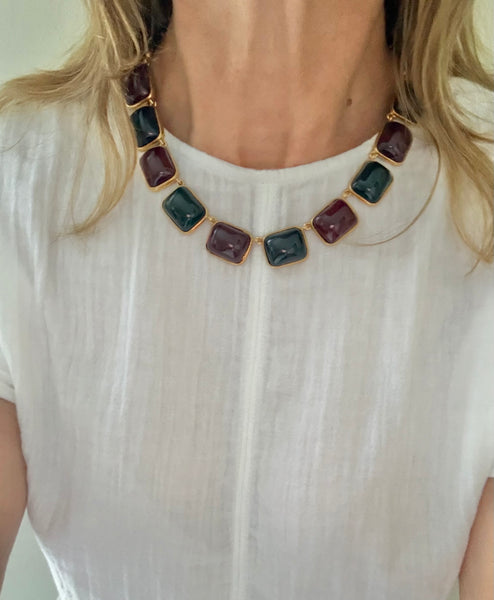 Kenneth Jay Lane Lucite Link Necklace