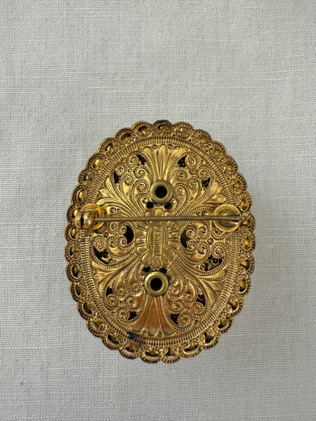 West Germany Turquoise Brooch