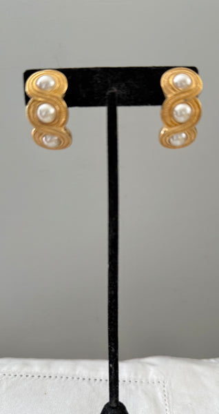 Dior Pearl Clip On Earrings