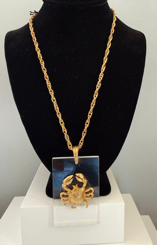 Lucite Cancer Pendant