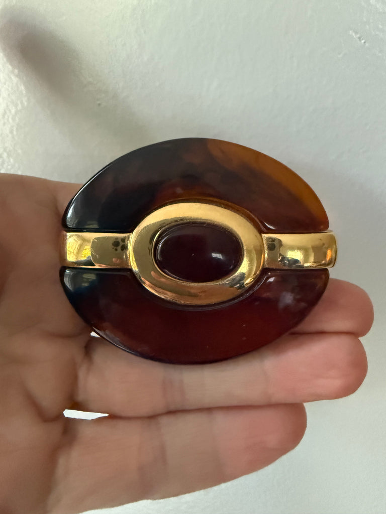 Reserved: Modernist Tortoise Brooch