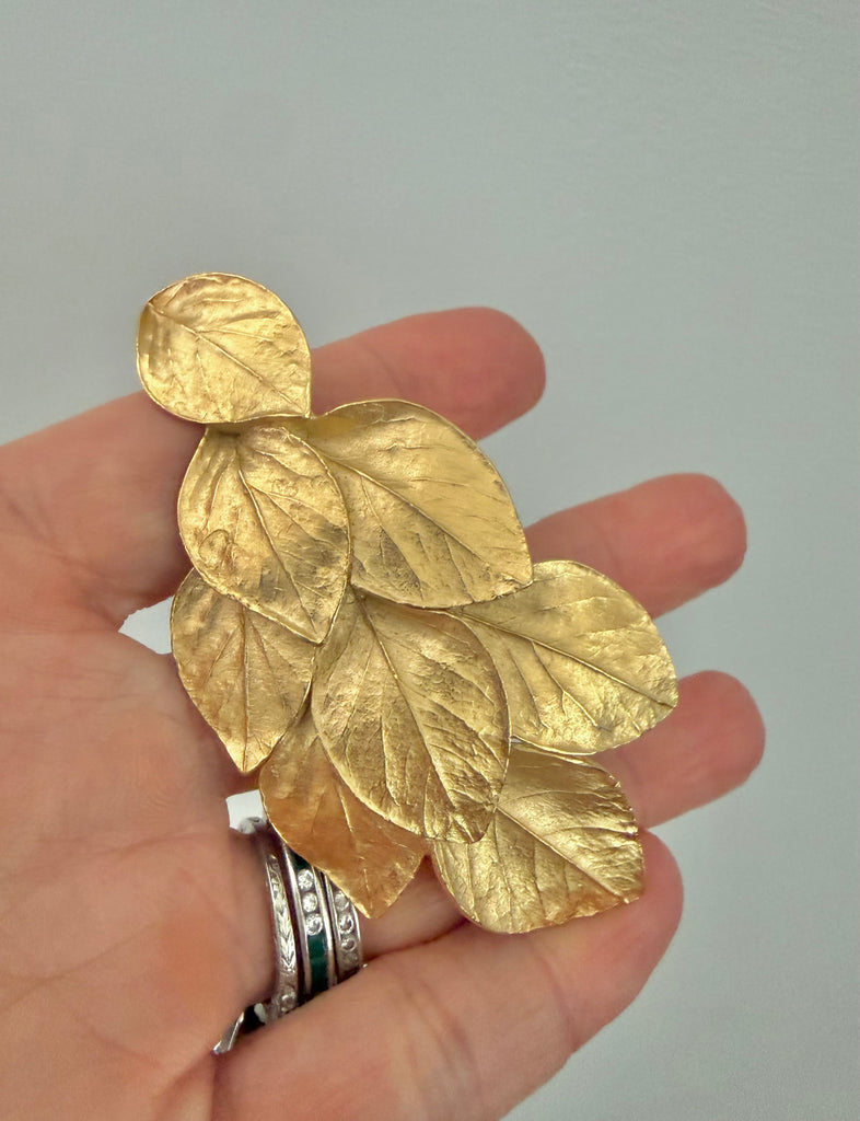 Trifari Gold Leaf Brooch