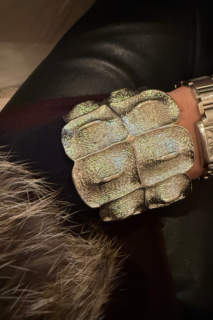 RJ Graziano Silver Cuff Bracelet with Kick Hinge