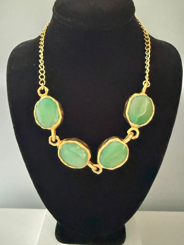 Kenneth Jay Lane Green Resin Necklace