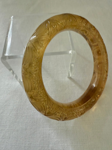 Carved Bakelite Bangle Bracelet
