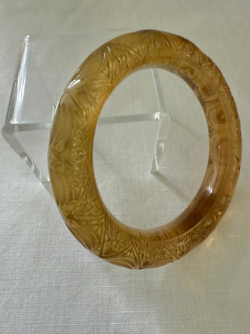 Carved Bakelite Bangle Bracelet