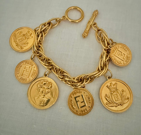 Fendi Coin Charm Bracelet