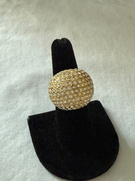 J Crew Rhinestone Bombé Ring Size 7