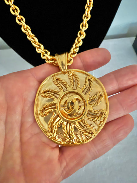 Chanel Sun Pendant Necklace