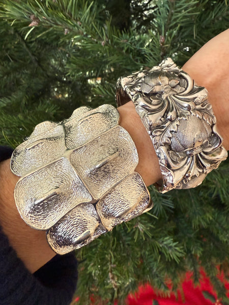 RJ Graziano Silver Cuff Bracelet with Kick Hinge