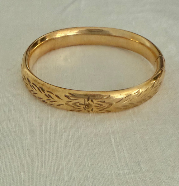 Gold Plated Etched Bracelet