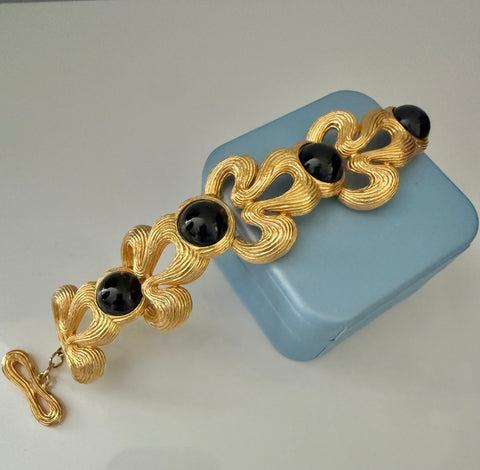 Givenchy Black Cabochon Bracelet