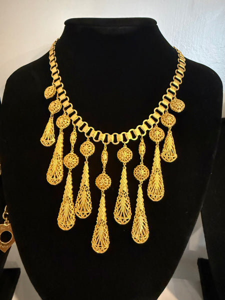 Etruscan Choker Necklace on Book Chain