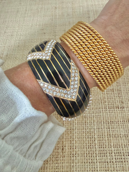 Ciner Black Enamel Bracelet