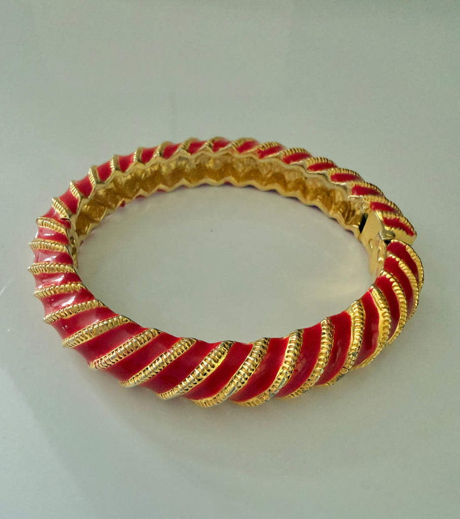 Red Enamel Bracelet