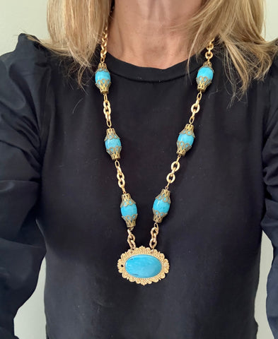 Long Turquoise Necklace