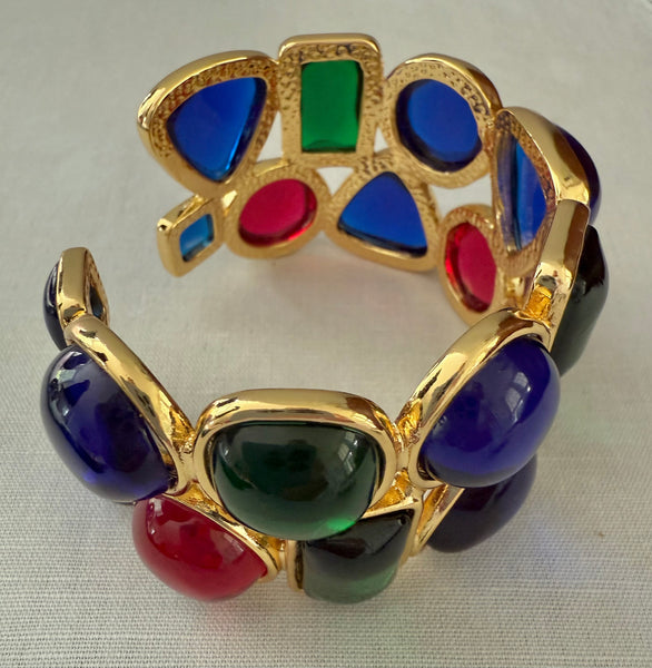Colorful Glass Cabochon Bracelet /Small Wrist