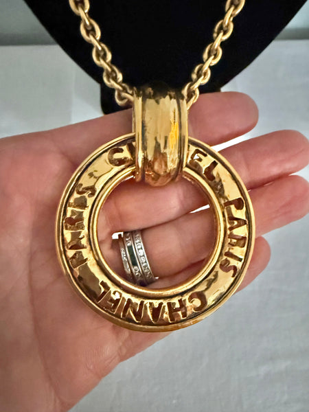 Chanel Large Ring Pendant Necklace