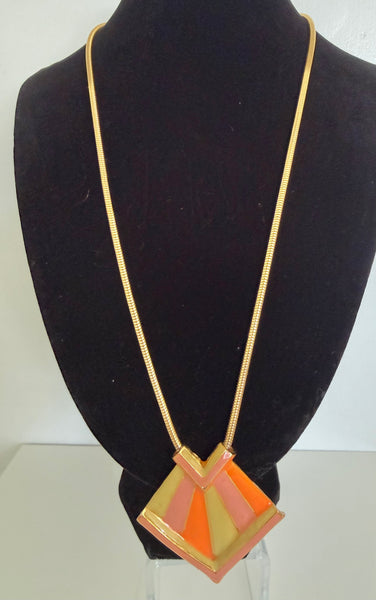 Valentino Enamel Modernist Necklace