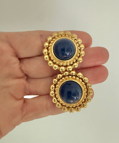 Monet Blue Clip On Earrings