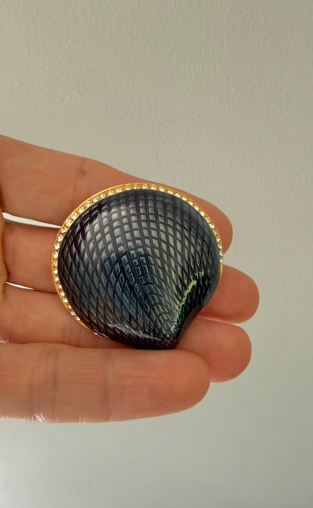 Erwin Pearl Blue Shell Brooch