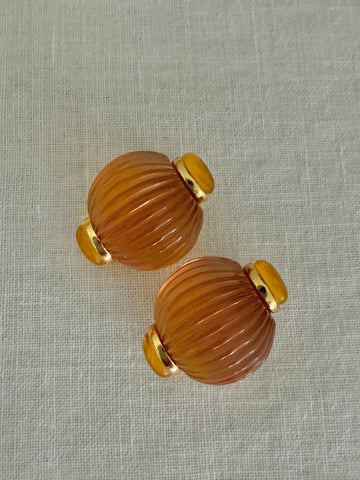 Replica Collection Carved Clip On Earrings
