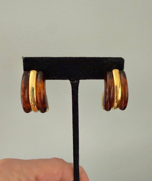 Napier Lucite Modernist Post Earrings