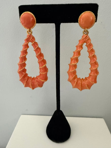 Kenneth Jay Lane Coral Post Earrings