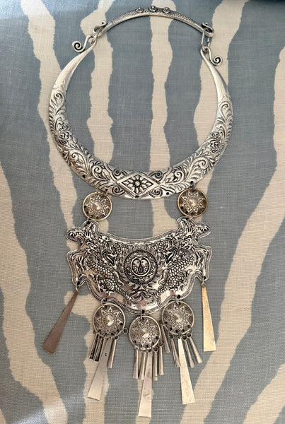 Silver Plated Statement Necklace