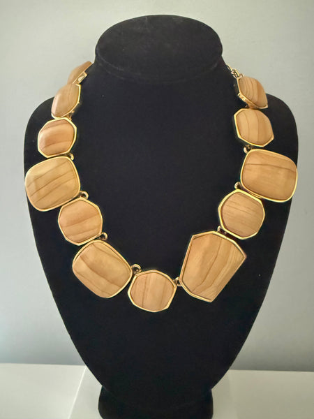 Kenneth Jay Lane Wooden Necklace
