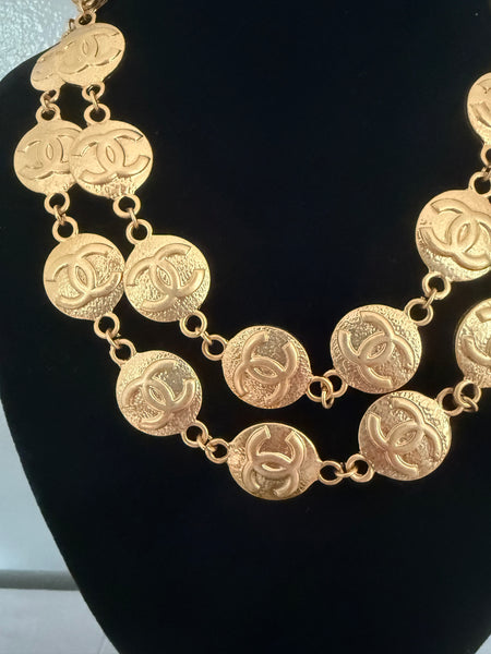 Chanel Logo Disk Necklace