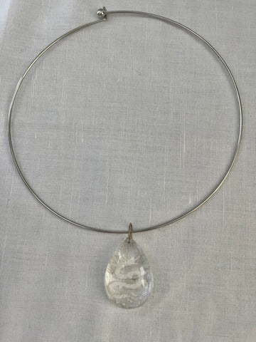 Glass Carved Dragon Pendant