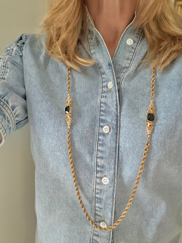 Givenchy Black Station Necklace