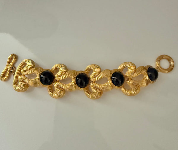 Givenchy Black Cabochon Bracelet