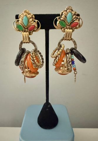 Kenneth Jay Lane Charm Clip On Earrings