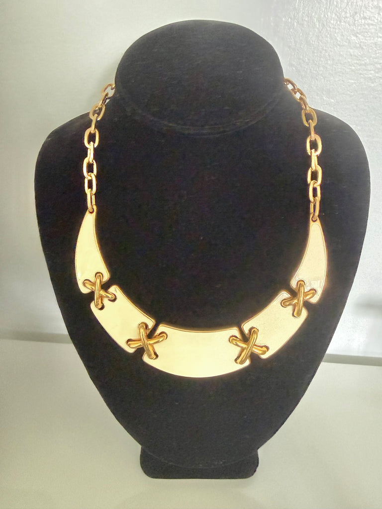 Monet Enamel Collar Necklace