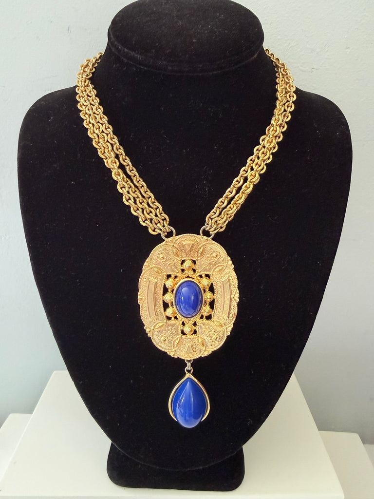 Les Bernard Lapis Pendant Necklace