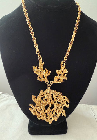 Napier Gold Plated Coral Necklace