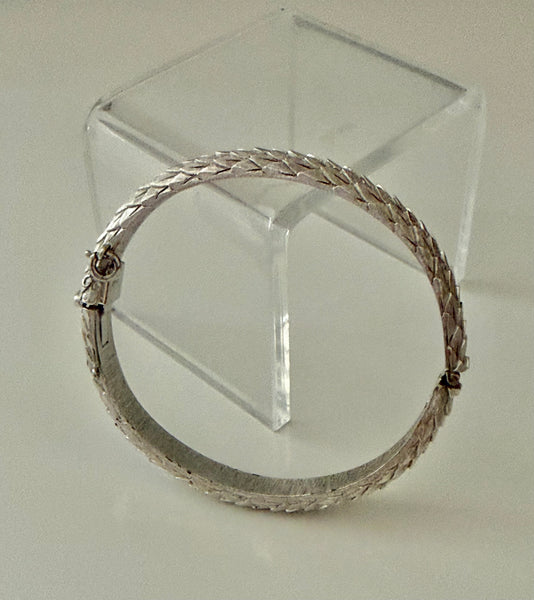 Trifari Silver Plated Feather Bracelet