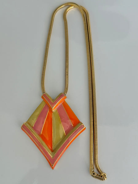 Valentino Enamel Modernist Necklace