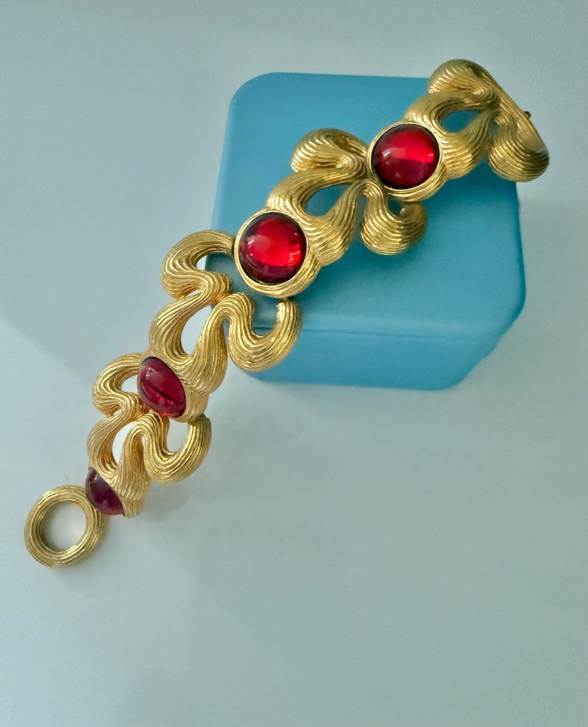 Givenchy Red Cabochon Bracelet