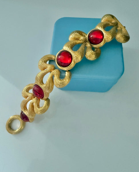 Givenchy Red Cabochon Bracelet