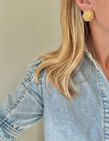 Givenchy Matte Gold Post Earrings