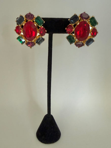 Ciner Moghul Clip On Earrings