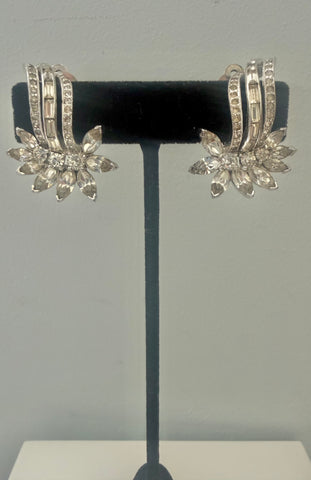 Jomaz Rhinestone Clip On Earrings