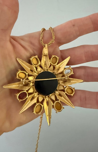 Colorful Maltese Cross Brooch/Necklace