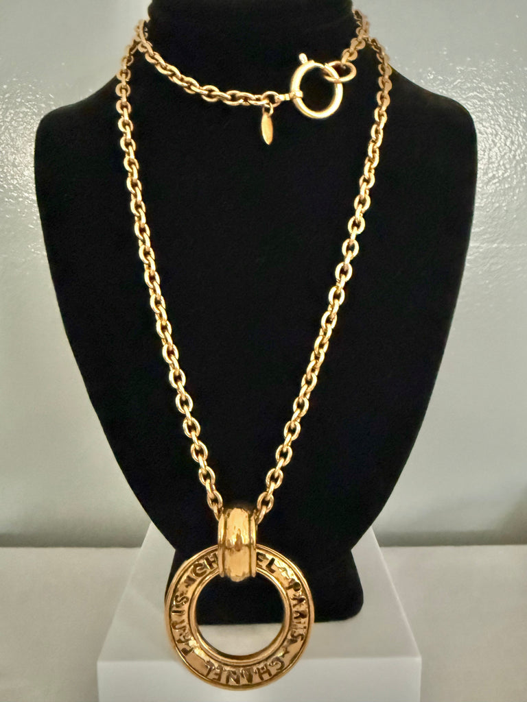 Chanel Large Ring Pendant Necklace